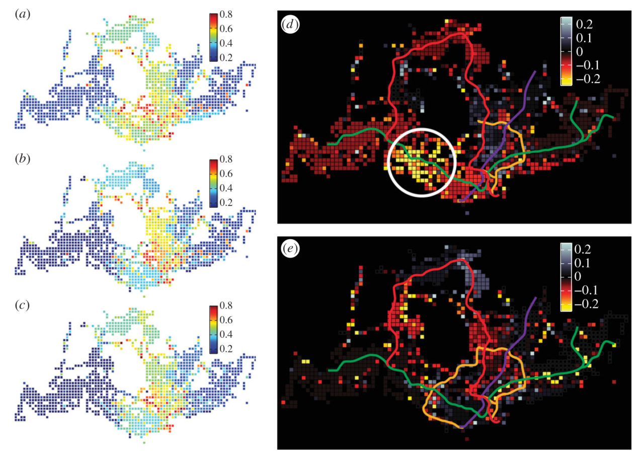 NL24: Quantifying long-term evolution of intra-urban spatial interactions