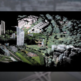 Laser-scanned point-cloud model of the Green Corridor in Singapore © Philipp Urech at the ETH Chair of Prof. Christophe Girot, FCL2 Module for Ecosystem Services in Urban Environments. Visualised in Singapore Views.