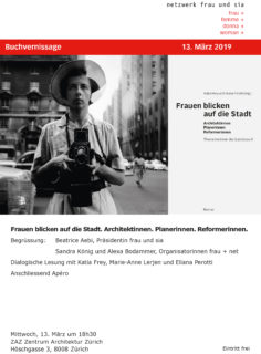 Frauen blicken auf die Stadt: Flyer Buchvernissage