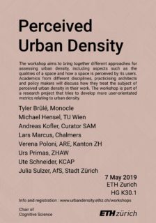 Poster Workshop Perceived Urban Density