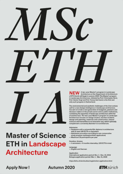 Poster Master ETH in Landscape Architecture