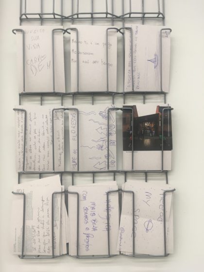 Postcards at the 12th International Architecture Biennale of São Paulo. © Irina Davidovici
