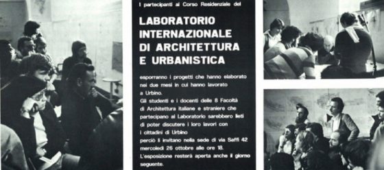 Poster for the exhibition of projects realized during the second Residential Course of ILAUD in 1977.