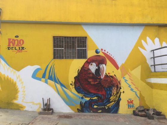 Micro-mural by local artista in Ciudad Bolivar, Bogotá