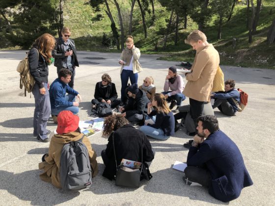 Field trip spring 2019: Marseille. Exploring some Quartiers Nord and the Massif de l'Etoile with members of the Bureau des Guides, local stakeholders and inhabitants. © Amalia Bonsack, chair Günther Vogt, ETH Zurich