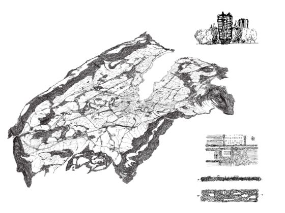 Bocage Metropolis, declaring Geneva a bocage, project for Vital streams and canopies by Lloyd Broda © ETH Zürich Architecture of Territory, master thesis, 2017.