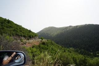 «For wind-turbines they prefer the burnt parts», Mount Mainalon, June 2021 © Metaxia Markaki, ETH Zurich