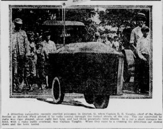 An early driverless car or ‘phantom auto’. Published in The Daily Ardmoreite. August 12, 1921. Source: chroniclingamerica.loc.gov