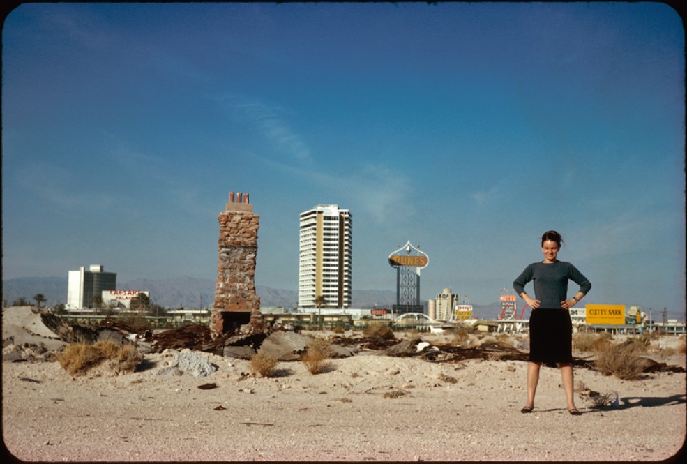 Denise Scott Brown (1931 - ) in Las Vegas, 1966, photo Robert Venturi.