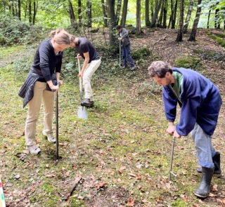 Start of soil sampling, photo by Lisa Emma Naudin, © Chair of Being Alive, ETH Zurich