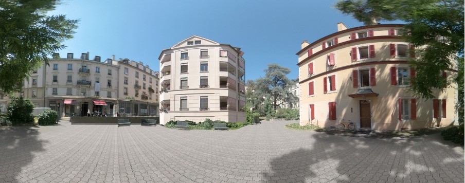 Urban environment as shown in the virtual reality experiment while measuring emotional responses using physiological measurements (electrodermal activity). © PLUS, ETH Zürich