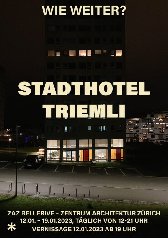 Plakat Ausstellungseröffnung Stadthotel Triemli