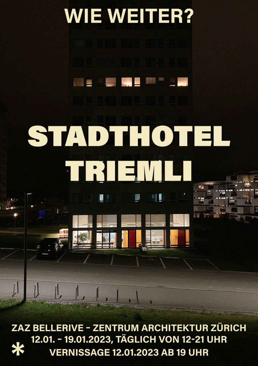 Plakat Ausstellungseröffnung Stadthotel Triemli