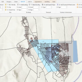 Sample Image for a Flood Risk Mitigation Strategy GIS Tool in ArcGIS, Source: Authors