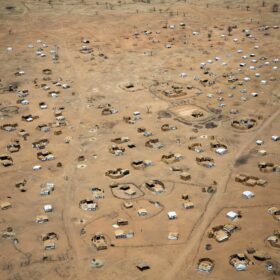 The Muhkjar refugee camp in the Central African Republic is under water, roofs merely visible, Source: Albert Gonzalez Farran UNAMID