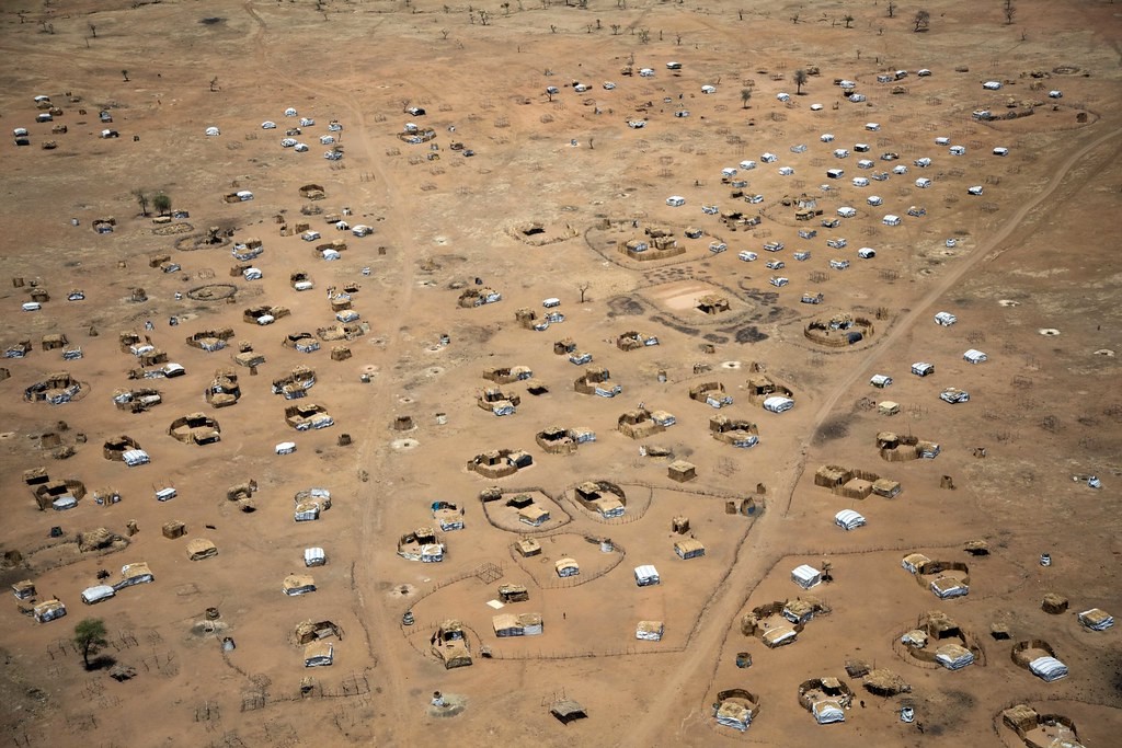 The Muhkjar refugee camp in the Central African Republic is under water, roofs merely visible, Source: Albert Gonzalez Farran UNAMID