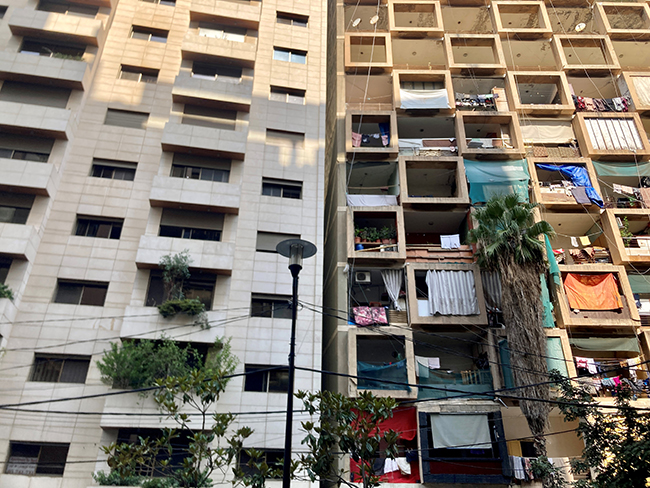 Contrasting housing conditions in Beirut, Source: Bruna Rohling, 2022