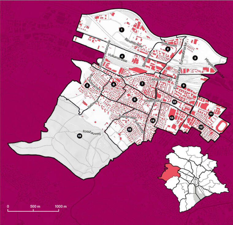 Fig. 1. The position of Altstetten within the urban area of Zurich. Source: Stadt Zürich Statistik, 2023. A. Peric et al.
