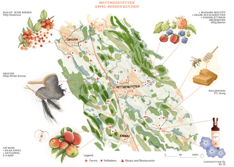 A Mettmenstetten recipe: Incorporating old and rare varieties cultivated on local grounds. Image from Tasting Grounds, a project by Xiang Lin, Nabila Larasati Pranoto, Maria Jose Castañeda Valbuena, and Emma Kaufmann LaDuc © ETH Zürich