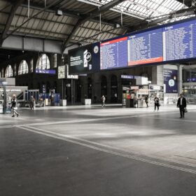 Empty hall at the main station Zurich, Switzerland