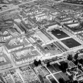 Aerial View of Aussersihl 1928, Foto by Ad Astra-Aero, Baugeschichtliches Archiv