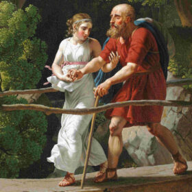 Painting: Antigone und Ödipus (CC0 1.0 / Wikimedia Commons / C.W. Eckersberg)