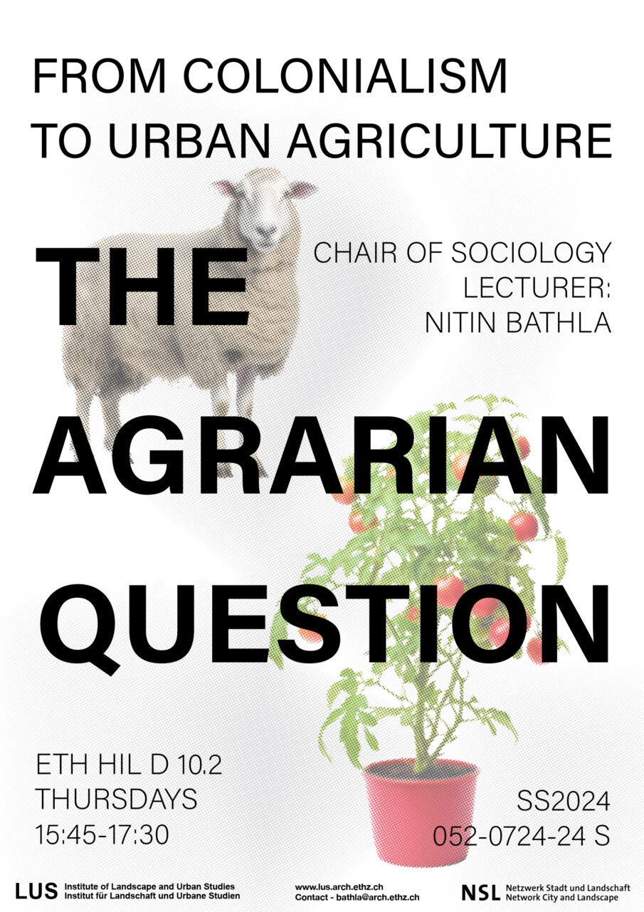 Poster of the lecture series "The Agrarian Question"