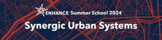 Written title and banner of Summer-School-Milan ENHANCE Synergic Urban Systems