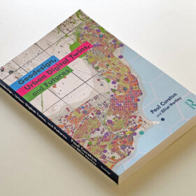 Book Cover "Geodesign, Urban Digital Twins, and Futures” including the chapter titled "Case Study - AI-powered Digital Twin for Sarajevo Urban Plan"