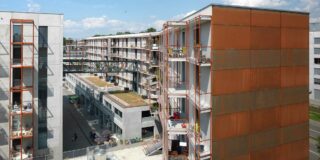 Die Wohnsiedlung Zwicky Süd steht auf dem Gebiet der ehemaligen Spinnerei Zwicky an der Grenze von Zürich, Wallisellen und Dübendorf. Sie ist ein Beispiel, wie aus früheren Industriezonen neue Wohngebiete werden.  (Bild: Andrea Helbling / Keystone)