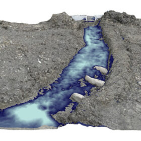 Digitalisiertes physisches Sediment Ablagerungsmodell, Ditital Design Methods II @ ETH Zürich, Professur Voser