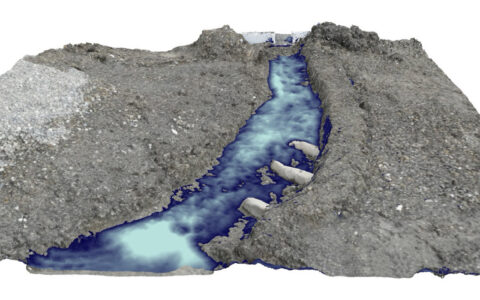 Digitalisiertes physisches Sediment Ablagerungsmodell, Ditital Design Methods II @ ETH Zürich, Professur Voser