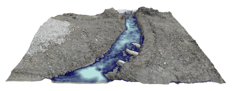 Digitalisiertes physisches Sediment Ablagerungsmodell, Ditital Design Methods II @ ETH Zürich, Professur Voser