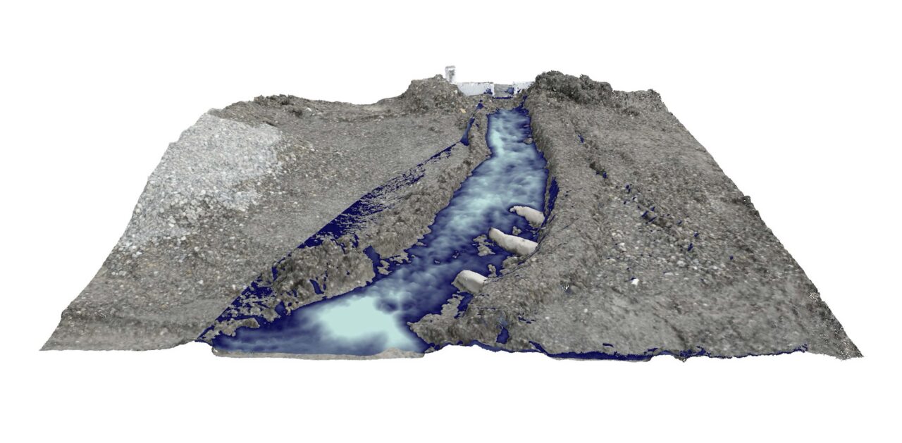 Digitalisiertes physisches Sediment Ablagerungsmodell, Ditital Design Methods II @ ETH Zürich, Professur Voser