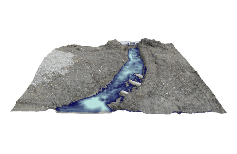 Digitalisiertes physisches Sediment Ablagerungsmodell, Ditital Design Methods II @ ETH Zürich, Professur Voser